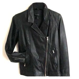 Danier Black Leather Motorcycle Jacket
